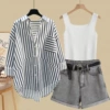 Vest, shirt, shorts