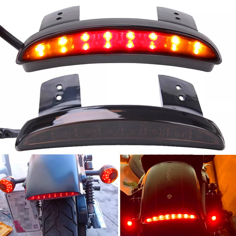Motorcycle Accessories Harley Xl883/1200 Retro Modified Rear Fender Led Tail Light Brake Light Driving Light
