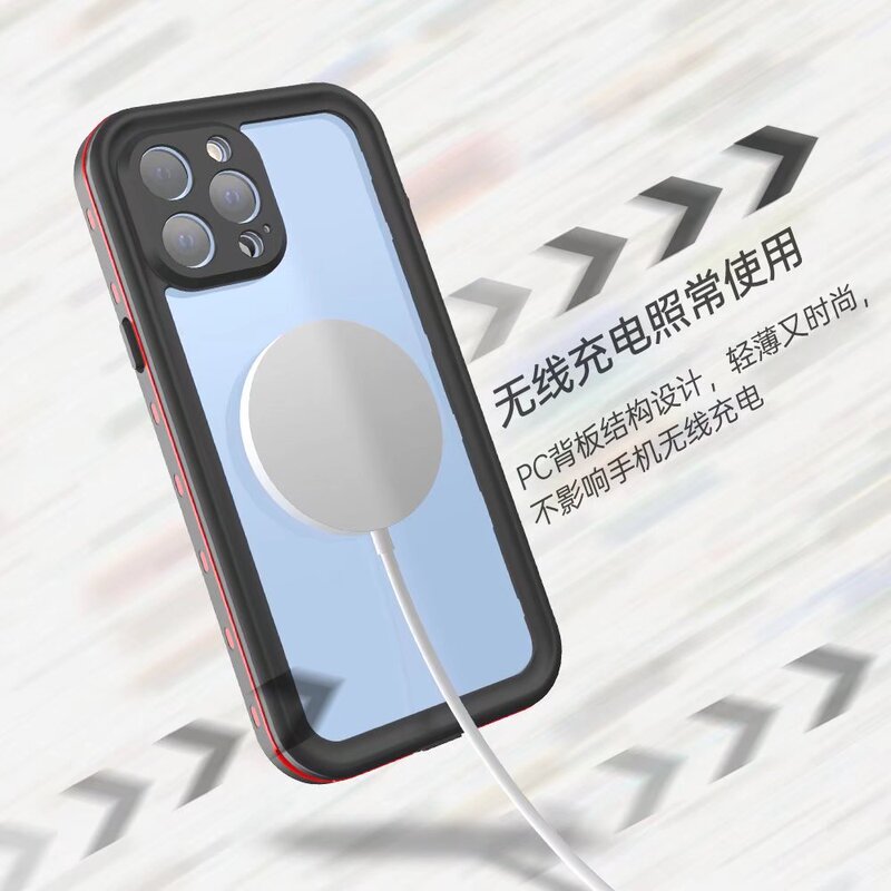iPhone17防水携帯電話ケース、Apple 14/13/12/11promaxダイビングケース、x完全密閉型|undefined