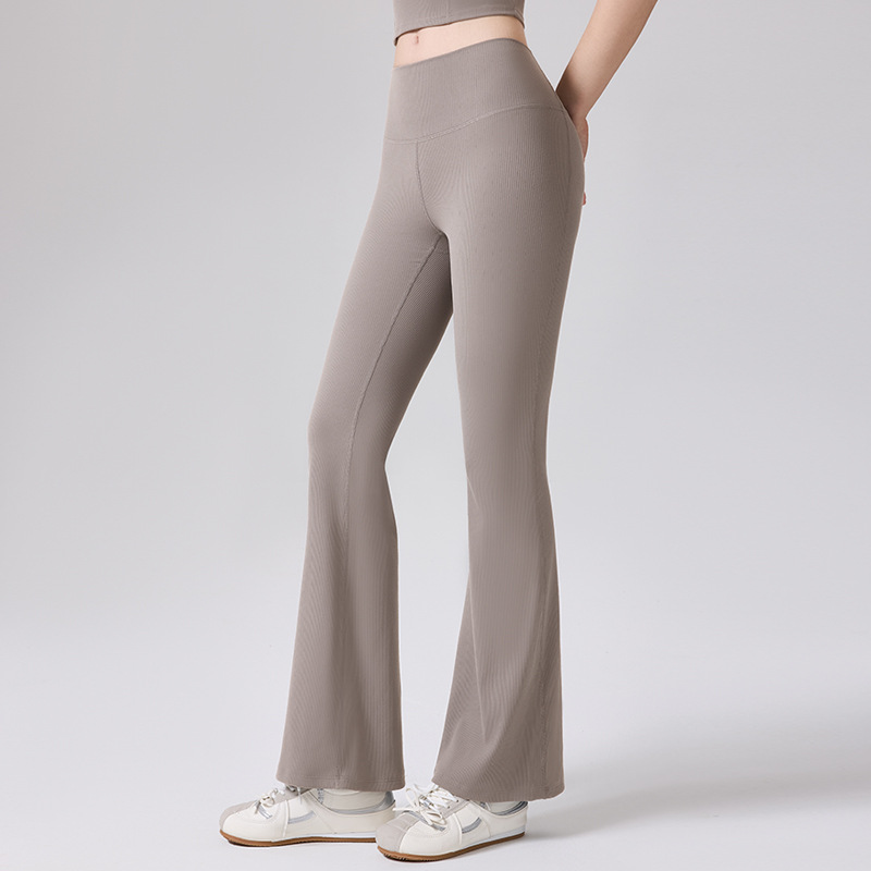 Nuevos pantalones transpirables de rosca desmontables, pantalones de cintura alta de dos piezas, pilates, yoga, pantalones de boquilla para mujeres