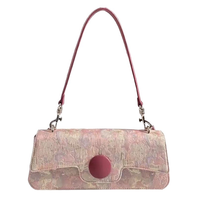 Venta al por mayor de las mujeres bolsa nicho diseño bordado axila bolsa hembra 2023 nuevo de alto grado solo hombro baguette bolsa