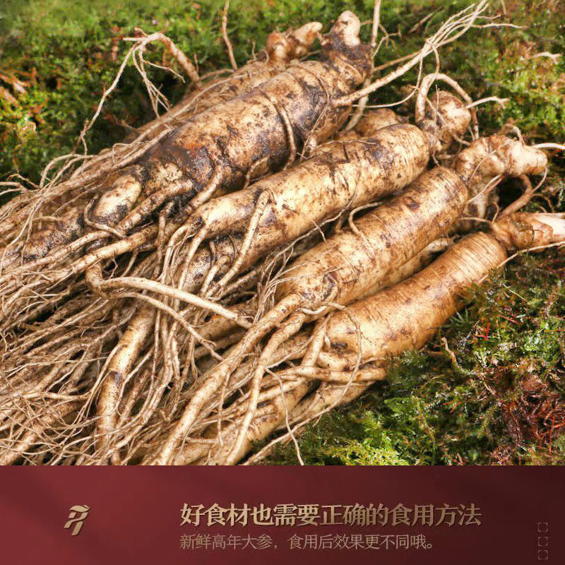 长白山人参新鲜东北整枝鲜参泡酒煲汤大小叁多款规格人参礼盒|undefined