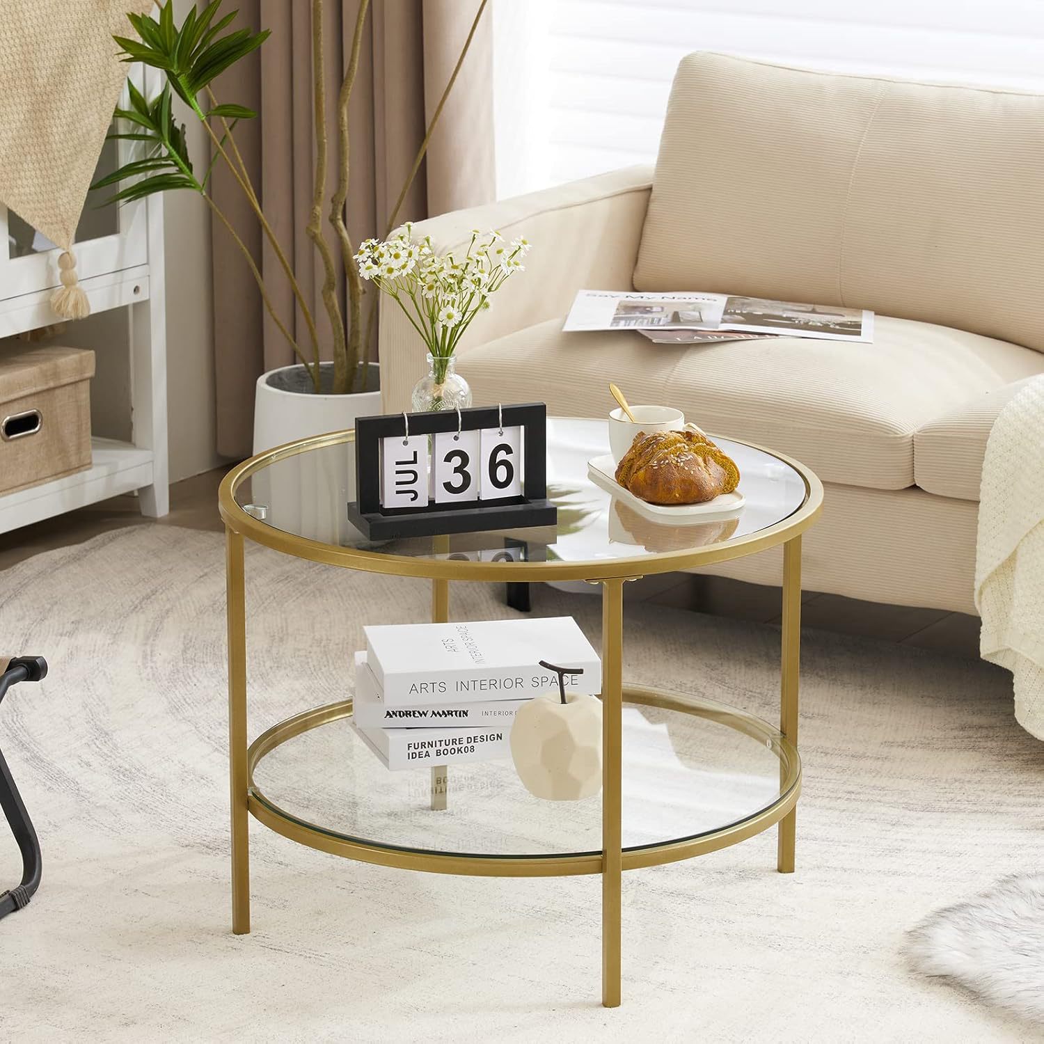 Mesa de té cúpula transfronteriza sala de estar transparente mesa de café de oro de champán lujoso de alto valor simple mesa redonda