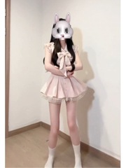 法式甜美纯欲风拼接蝴蝶结蕾丝修身小飞袖连衣裙新款女短裙半身裙
