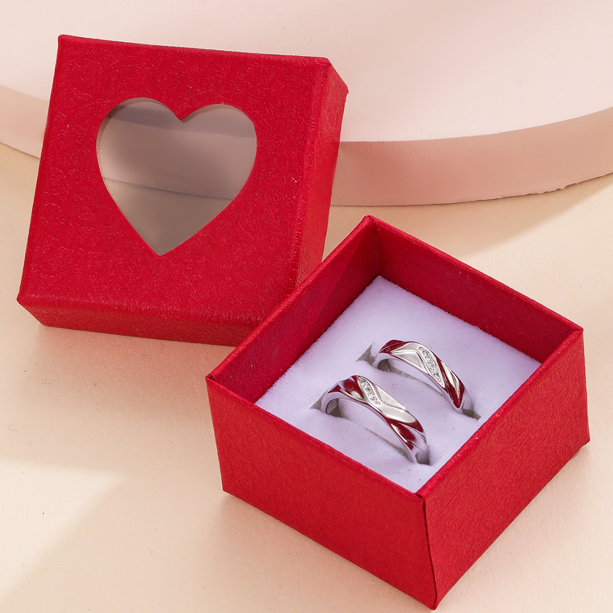 Anillo Miracle Caja grande Caja de papel fija Embalaje universal Huamei Love Caja vacía Caja de embalaje al por mayor Regalo