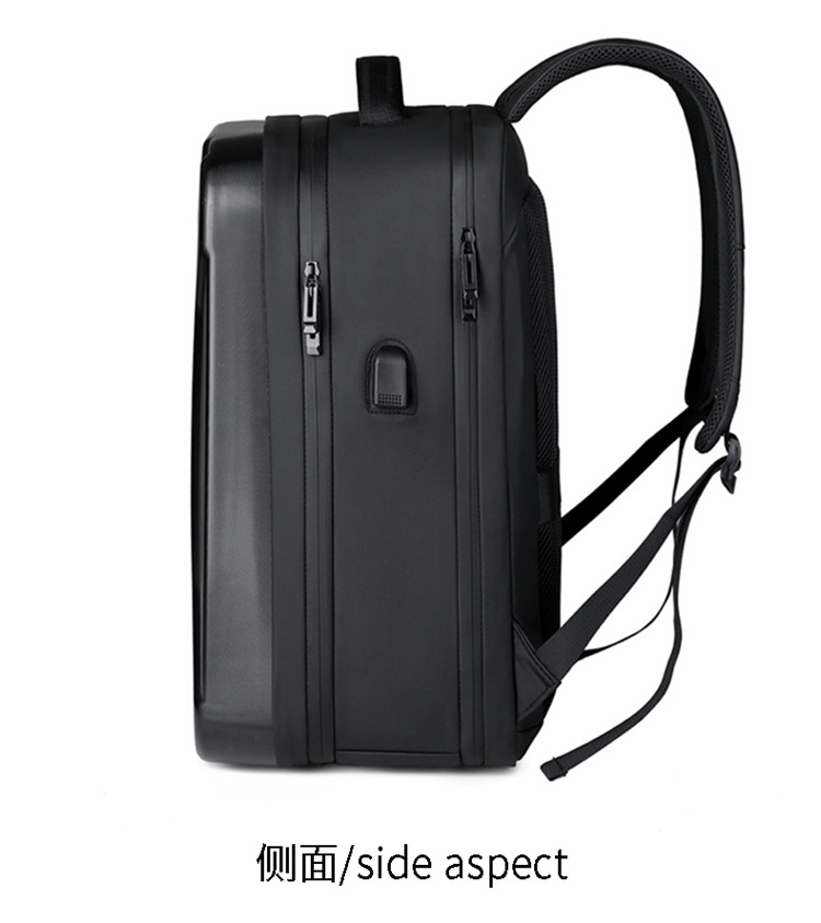 A new cross-border hard-shell business backpack with large capacity and multiple functions, a 17-inch computer bag for commuting and business trips, and a high-end feel on both shoulders undefined