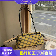 跨境休闲大容量包包女新款时尚通勤单肩包大学生腋下包手提法棍包