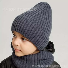 子供用冬用ウール帽子、顔が見えるニット帽、厚手の帽子、旅行、スキー、サイクリング用の暖かい帽子