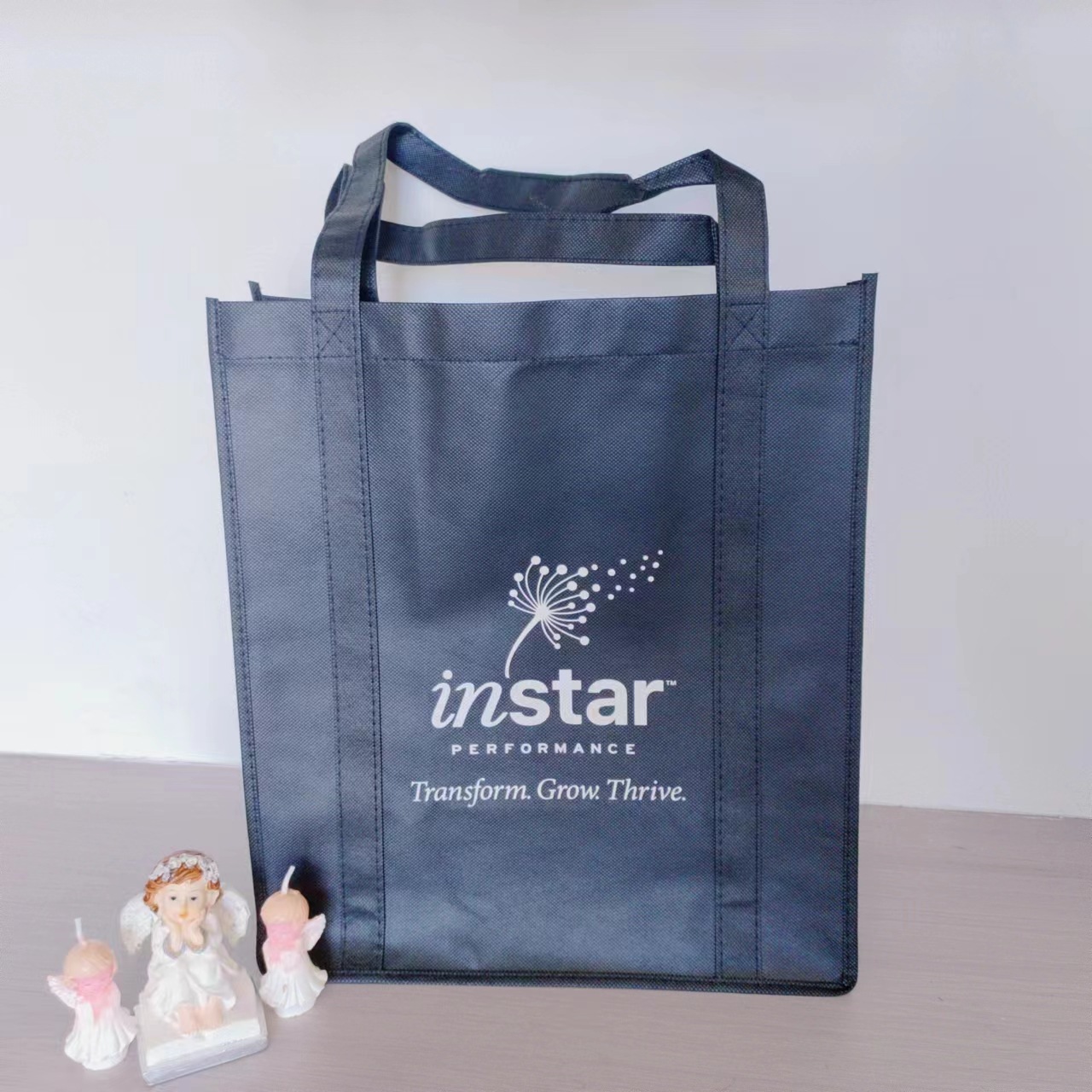 Foreign trade export reinforcement handbag non-woven hand-held fork bag printable LOGO