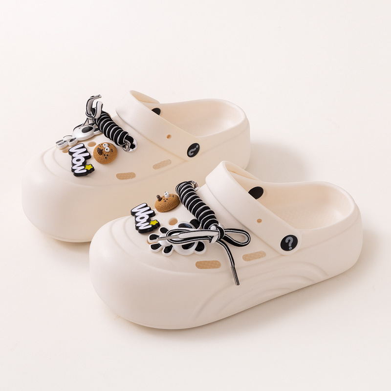 EVA nuevos zapatos de agujero de fondo grueso para mujeres antideslizantes de fondo suave de playa de verano para aumentar la altura de la moda zapatillas frías image 8