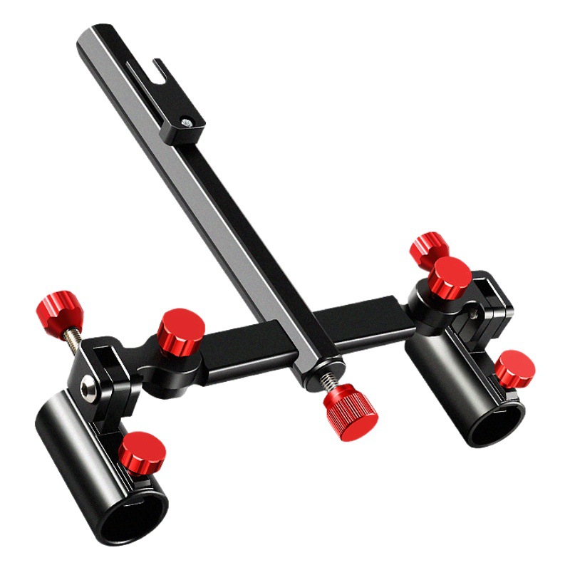 Nueva caja de pesca de aleación de magnesio de aluminio soporte de batería doble universal Silla de pesca engrosada doble pistola estante asiento doble varilla doble cabeza artes de pesca