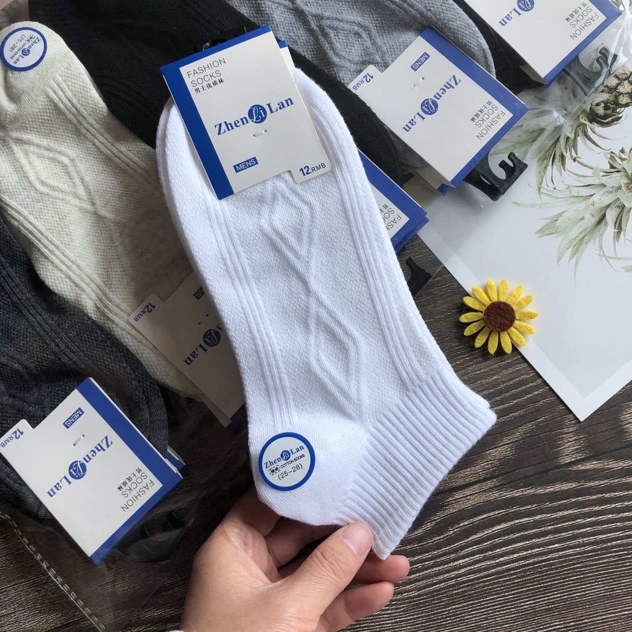 Para entidad supermercado 10 pares un paquete calcetines fábrica al por mayor ins popular Net rojo mismo estilo de las mujeres del barco Calcetines rombo calcetines de los hombres