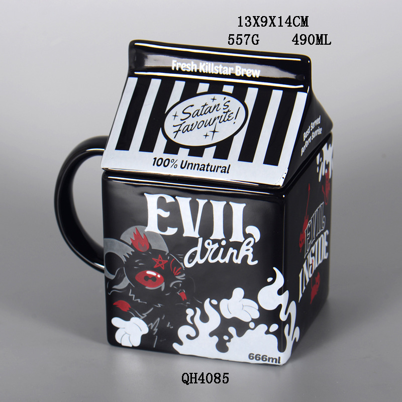 Taza de cerámica con forma de calavera, taza de café con diseño de cabeza de fantasma de Halloween, taza novedosa transfronteriza, diseño creativo