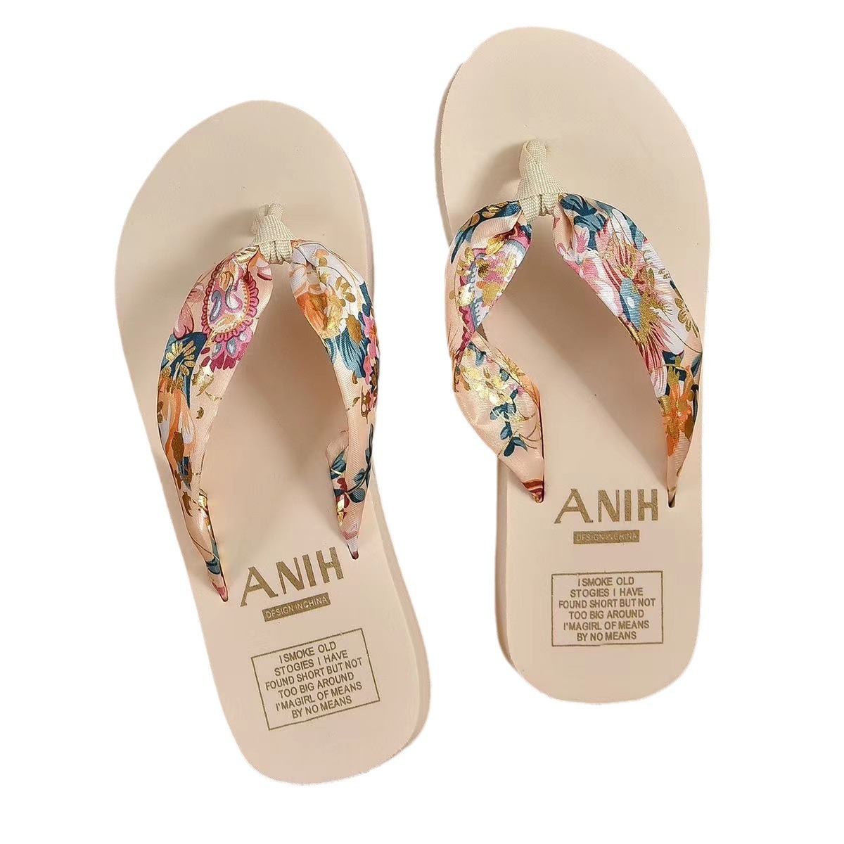 2026 Summer New European And American Style Women's Casual Thick-Soled Flip-Flops For Outdoor Wear, Lightweight Beach_vogvips.com