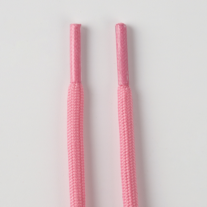 Dark pink round shoelaces