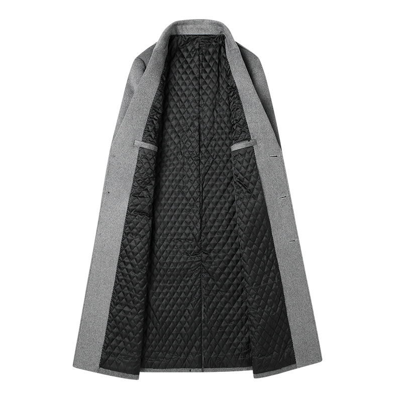 Nuevo abrigo de lana los hombres invierno coreano moda casual abrigo largo superior