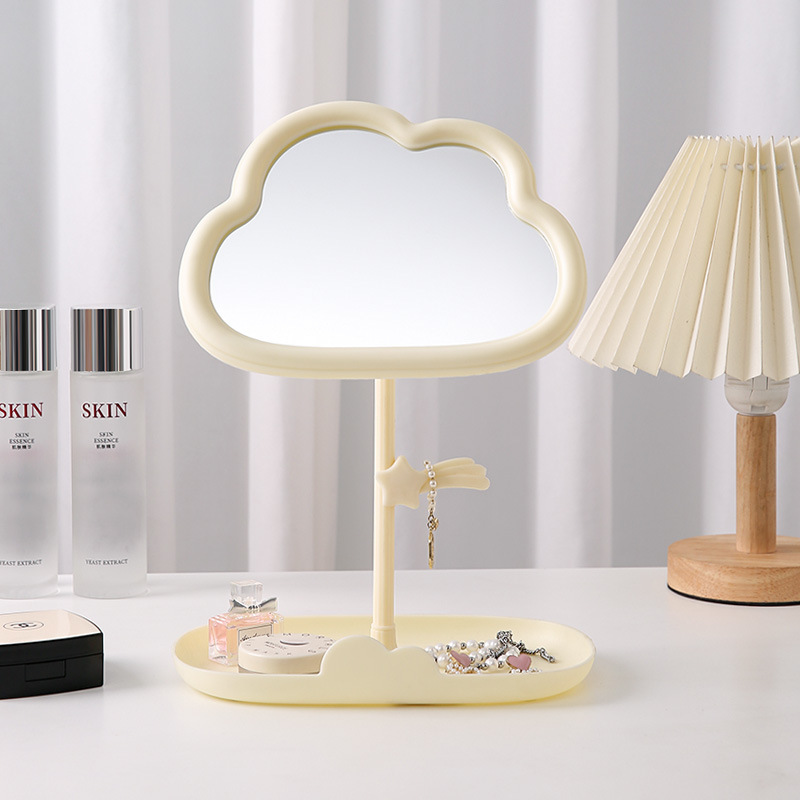 Espejo de maquillaje de nubes meteoritas serie de chicas colgar joyas de escritorio de plástico HD puede girar espejo de vestir doméstico