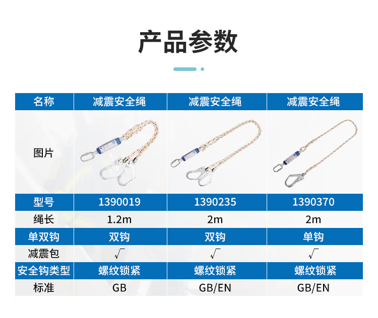 3M凯比特1390019保泰特 FIRST双腿双钩1.2米缓冲连接绳