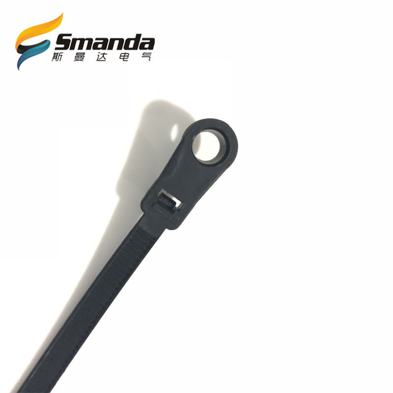 厂家直销 汽车卡扣 线材扎带 白色扎带  固定头扎带 圆孔扎带