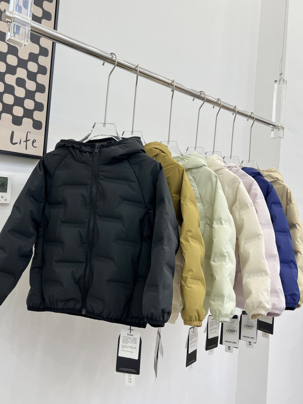 儿童轻薄连帽羽绒服短款2025冬季新款儿童中大童运动拼接休闲外套|undefined