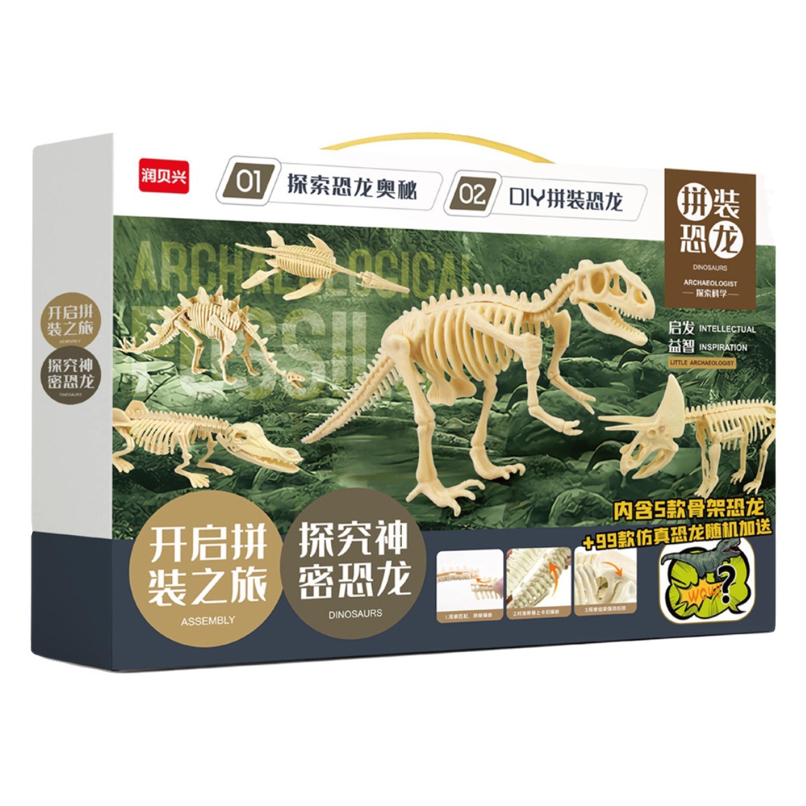 Children's disassembly toys archaeological handmade DIY simulation dinosaur fossil kindergarten gift training class gift box