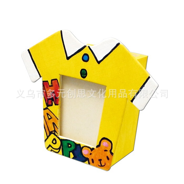 Children's DIY Painting Craft Children's Wooden Photo Frame House S Tree Bird's Nest Clothes Photo Frame Pen Box Decoration Painting