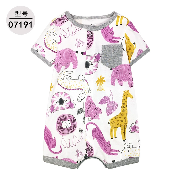 Детский комбинезон с короткими рукавами (Carterbaby), унисекс хлопковая ткань улитка, размеры 6–24M