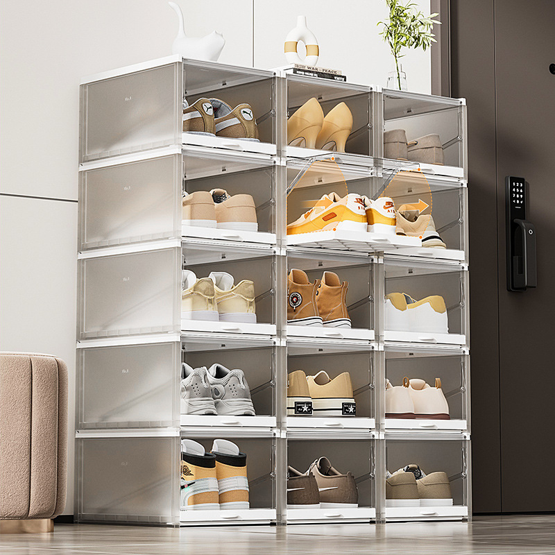 Dormitory Home Moisture-proof and Dustproof Large Thickened Storage Combination pp Plastic Shoe Cabinet Drawer Shoe Box Storage Box