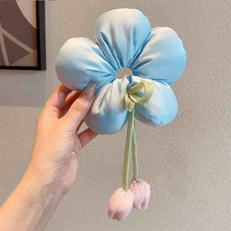 파란 튤립 대장 머리끈