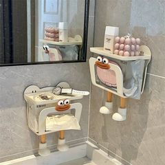 トイレのティッシュボックスの壁掛け式防水棚は豪華で、穴を開けないでください。
