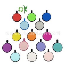 HHGJ现货圆形款硅胶狗牌双面点胶狗牌多色硅胶狗牌可镭雕LOGO狗牌