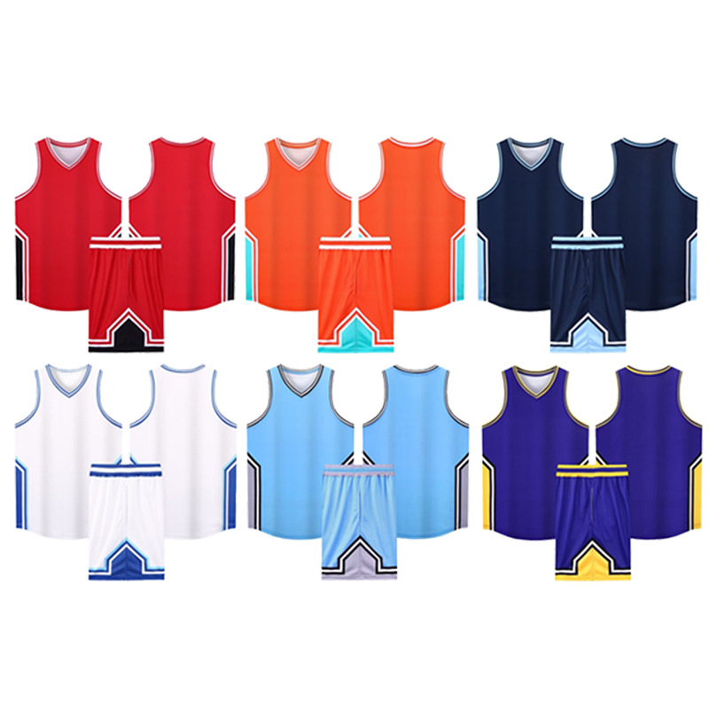 Wholesale basketball uniform suit words student competition training team uniform quick-drying men Group purchase digital printing American adult Jersey