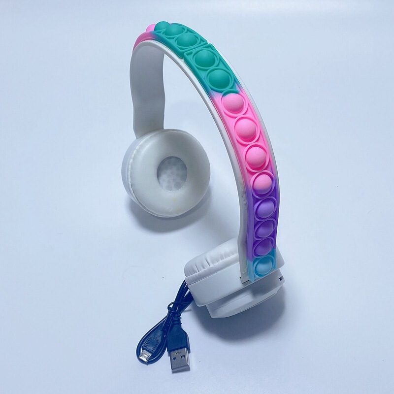 Cross-border New Decompression Anti-rodent Pioneer Rainbow Silicone Decompression Headband Headset Cartoon Bluetooth Stereo Headset Cross-border New Decompression Anti-rodent Pioneer Rainbow Silicone Decompression Headband Headset Cartoon Bluetooth Stereo Headset