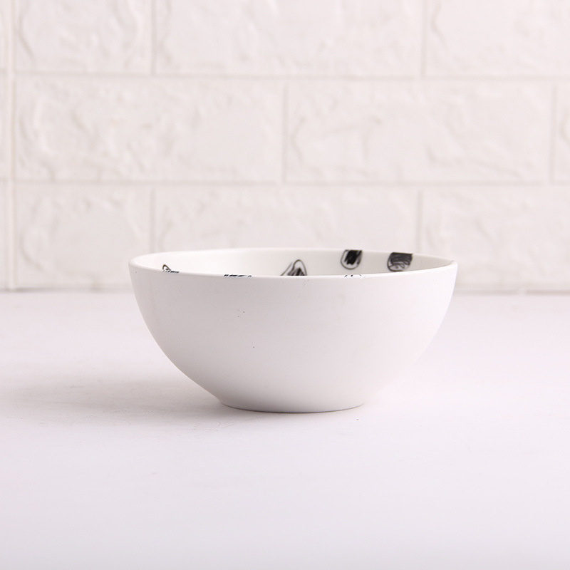 Nuevo diseño negro manchado vajilla Bluck Speckled muestra gratis cena de cerámica