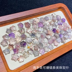 天然超七彫刻件星星星裸石手作業彫刻雲母クリアペンダントアクセサリー超七卸売り