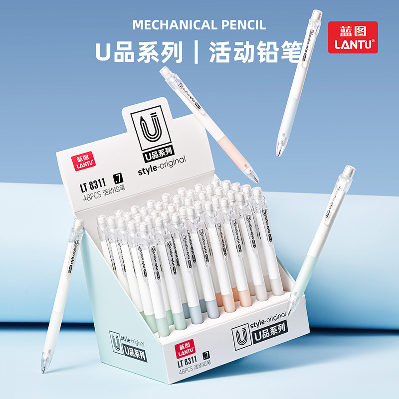 Blueprint 8311 Simple Ins Automatic Pencil for Students with Non-Breakable Core 0.5/0.7 Kidsren's Free-Cutting Mechanical Pencil