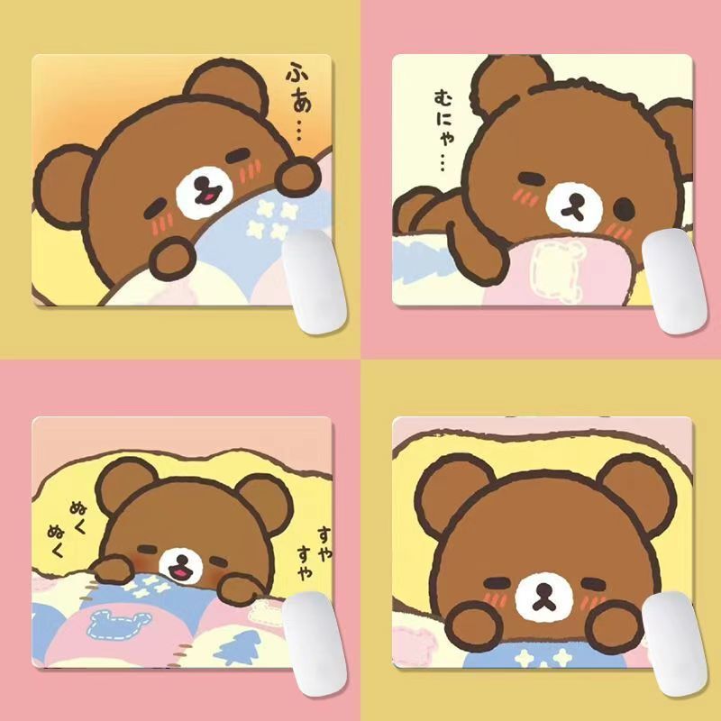 Rilakkuma Cute Cartoon Mouse Pad Office Writing Desk Pad Keyboard Game Personalized Creative Anime Cartoon Men and Women