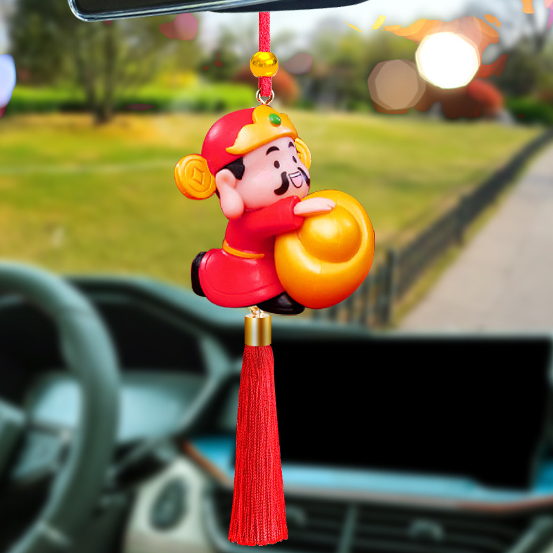 [Año Nuevo] Serpente año yuan Bao coche colgante espejo retrovisor accesorios de decoración de automóviles felicitaciones para hacerse rico