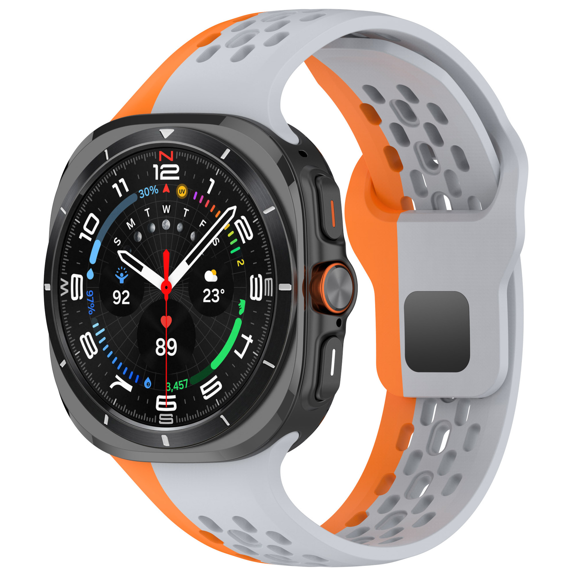 Suitable for the 47mm perforated sports breathable silicone replaceable watch strap of Samsung Galaxy watch7 ultra undefined