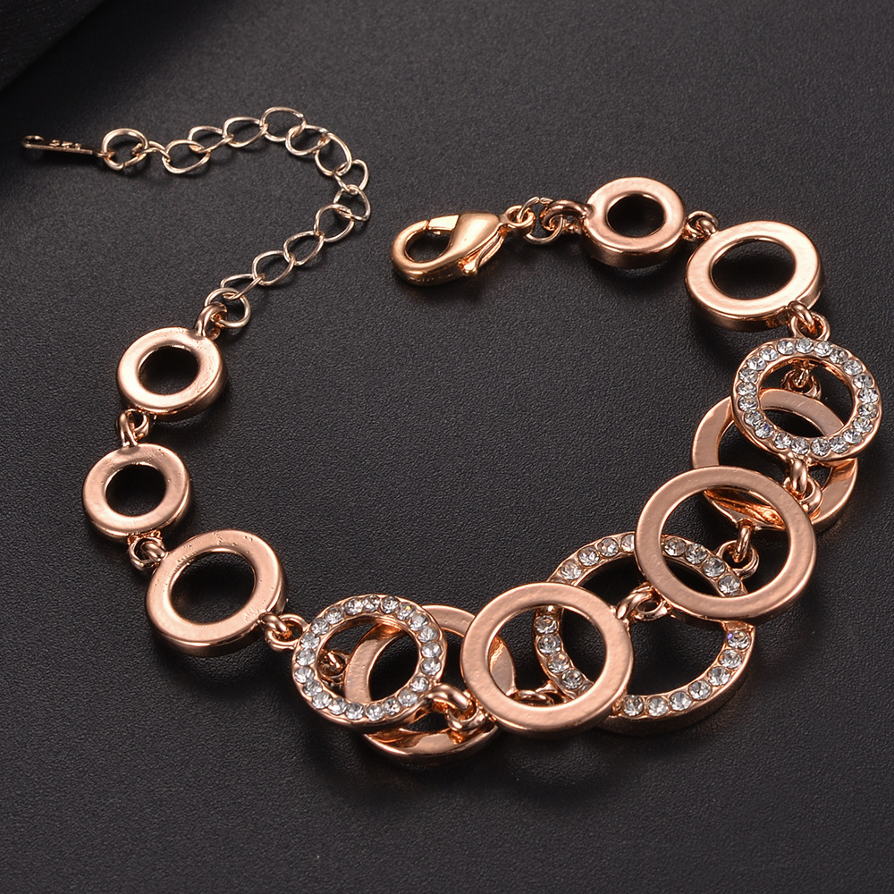 Pu Zhou Europe and America Exaggeration Diamond alloy circle Bracelet Retro multi-storey Bracelet jewelry Jewelry Manufactor wholesale