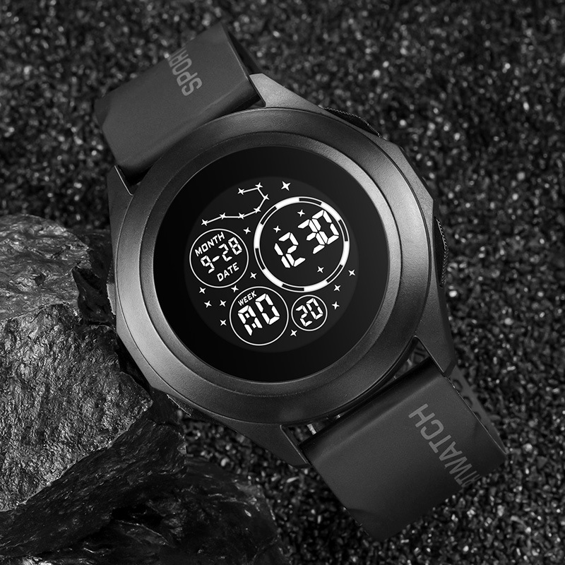 Gran estrella de carga al aire libre estudiantes alarma de deportes reloj electrónico de moda multifunción cronometraje reloj electrónico de luz nocturna