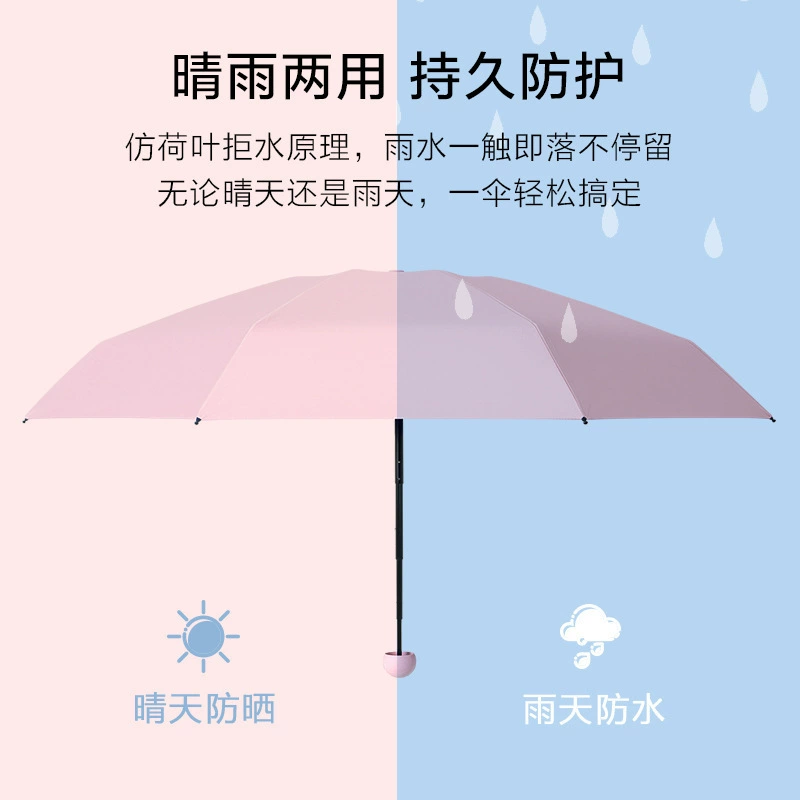 Umbrella, small capsule solar-powered, sun protection