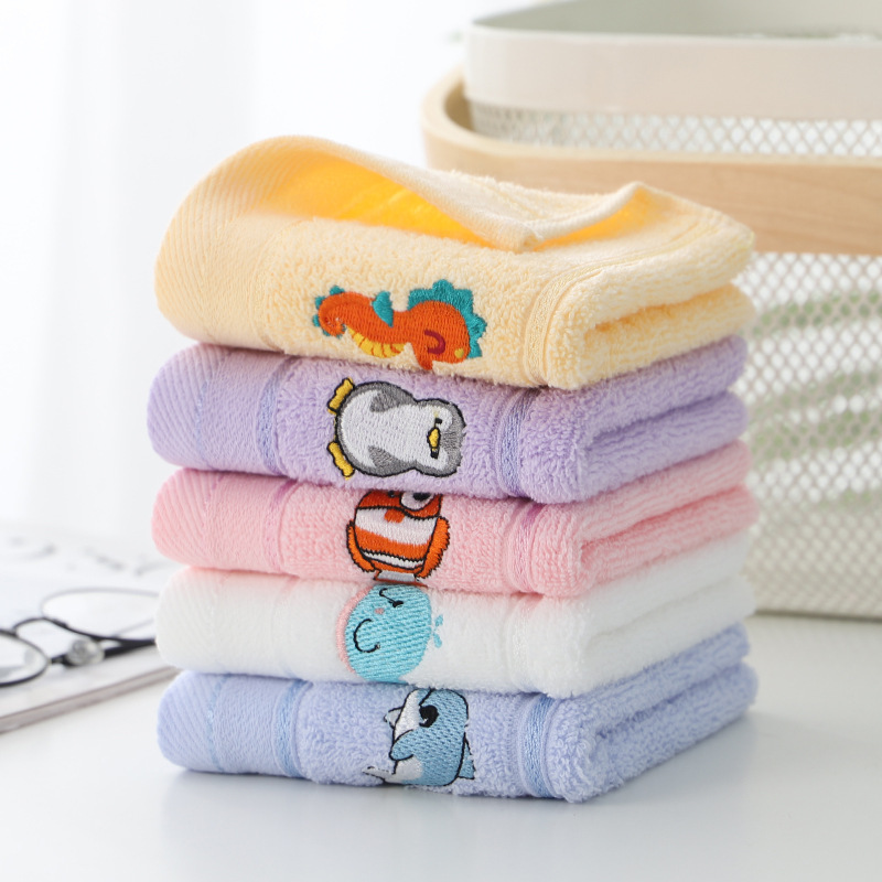 children towel pure cotton pupil Wash one's face Washcloth soft water uptake Bath towel household Cotton Manufactor wholesale
