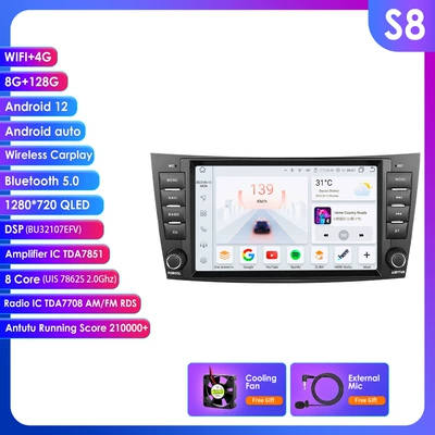 Carplay In-Car Device, DVD Navigation - 8128g-wifi4glte-version-7862-carplay-octa-core-8-inch-non-disc-mercedes-benz-w219