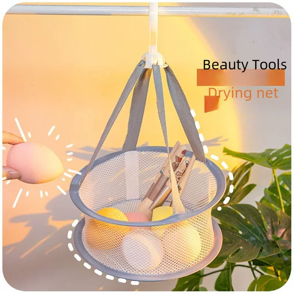 Hot-Selling Product from the Source Factory: Makeup Basket Drying Net, Makeup Brush and Powder Puff Storage Net, Popular Mini Makeup Tools