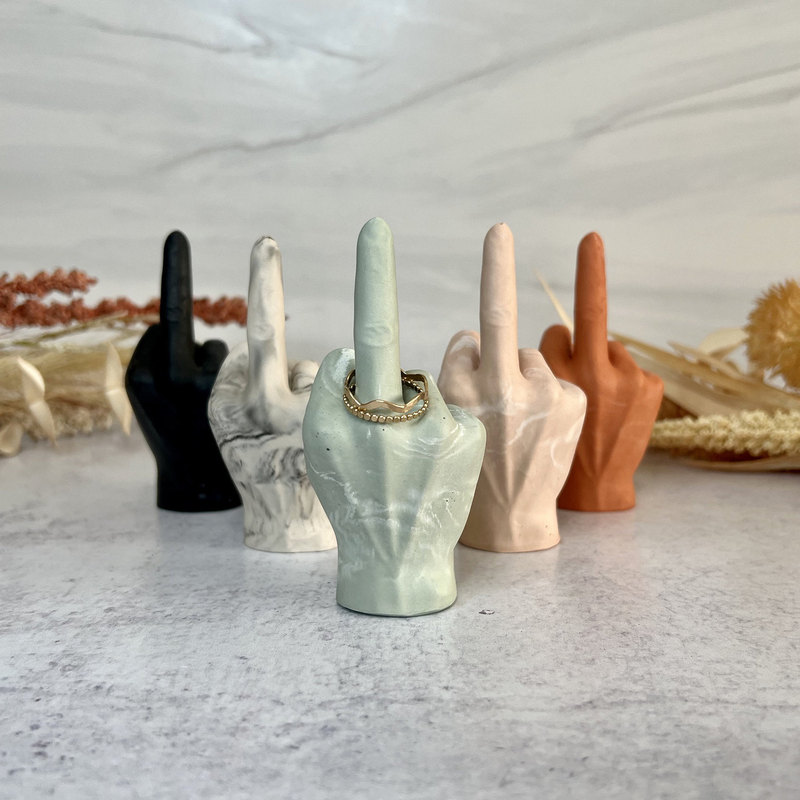 Ring Holder Middle Finger Interesting Middle Finger Model Funny Gift Home Desktop Decoration
