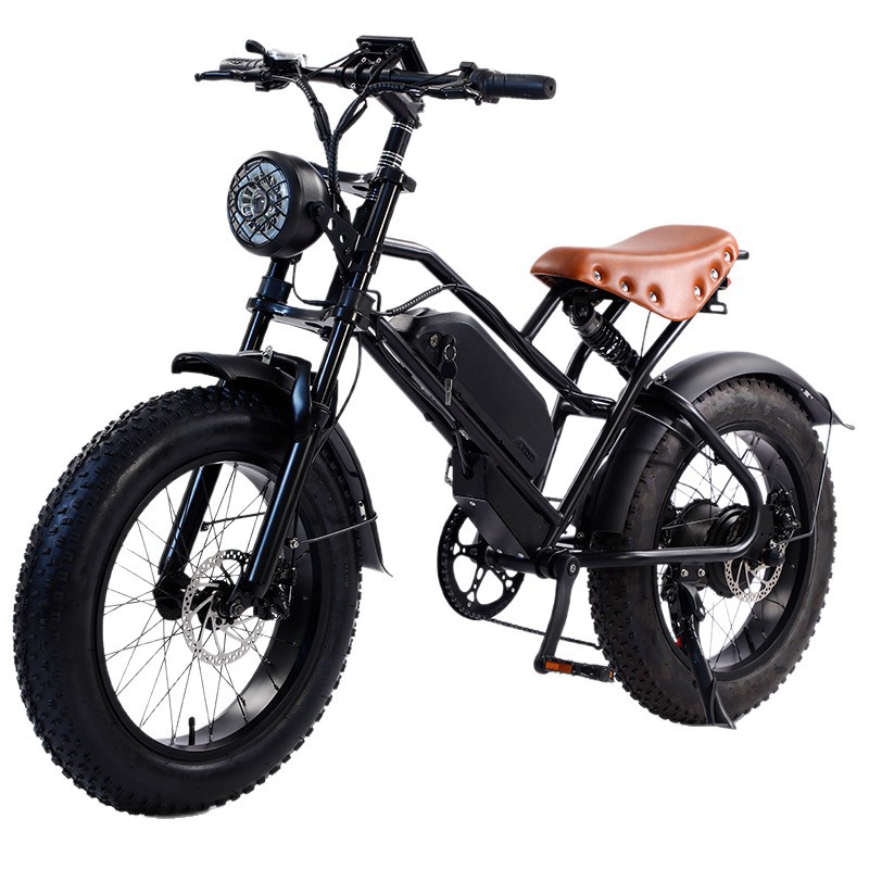 Sin envío gratuito, exportaciones de comercio exterior retro, moto de nieve, bicicleta eléctrica de crucero, scooter, batería de litio, ruedas de 20 pulgadas