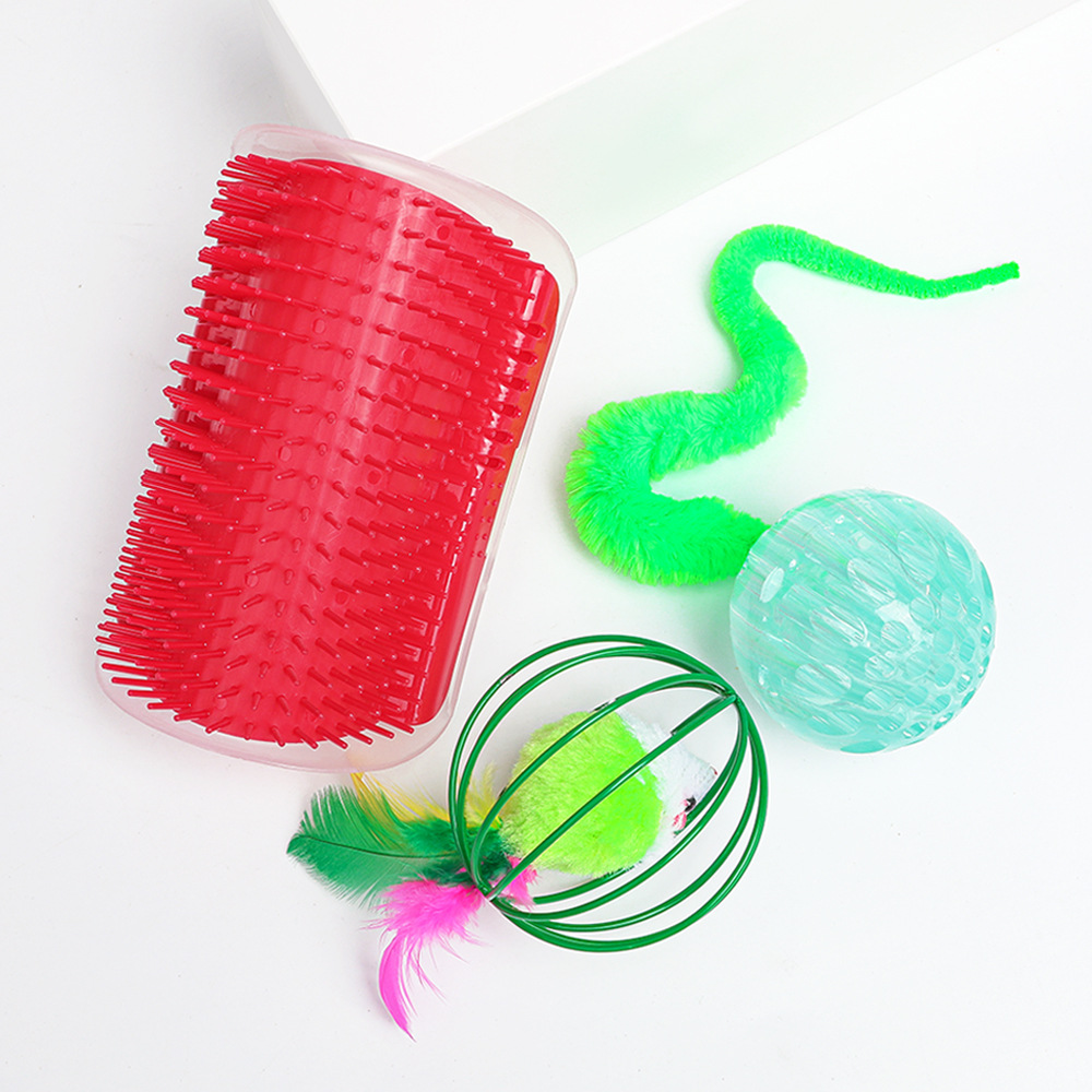 Navidad juego de juguetes para gatos auto-hola aburrida barra de lanzamiento de pistola jaula de ratas mordida cuerda mascota gato bola de juguete