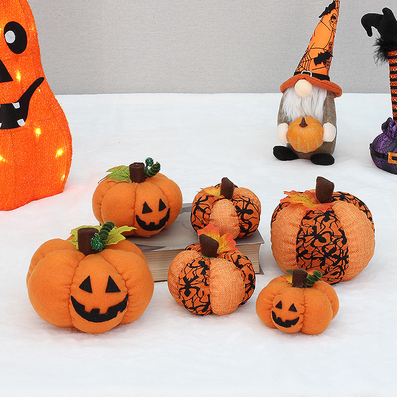 卸売りクロスボーダー新商品布芸ハロウィーンカボチャ笑顔pp綿充填鬼節パーティー雰囲気装飾品置物|undefined
