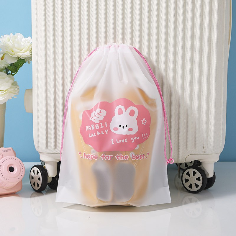 Frosted cordón bolsa ropa zapatos a prueba de polvo cordón bolsa de embalaje calcetines ropa interior bolsa de embalaje bolsa de almacenamiento de viaje